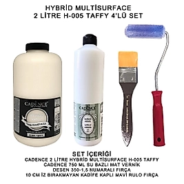 CADENCE 2 LİTRE HYBRİD H:05 TAFFY + 750 ML MAT VERNİK SET-5