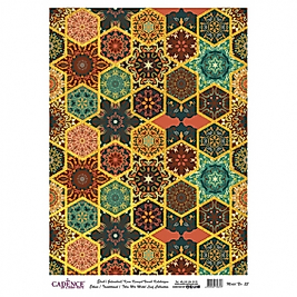 DESENLİ ALTIN VARAK PİRİNÇ DEKOPAJ 30*42 CM MODEL 023