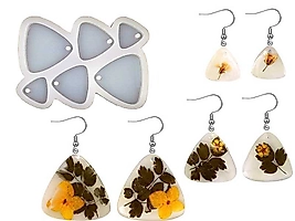 6'lı Üçgen Küpe Epoksi Reçine Kalıbı EPK412