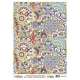 DESENLİ ALTIN VARAK PİRİNÇ DEKOPAJ 30*42 CM MODEL 041