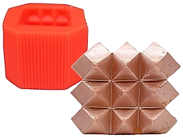Kübik Blok Silikon Mum Kalıbı M-76