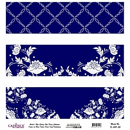 Model K049 Dünya'nın Mavi Tonları Pirinç Kağıt Dekopaj 90x92