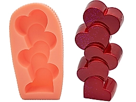 Kalp Balonlar Silikon Mum Kalıbı M-196