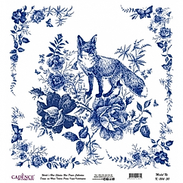 Model K004 Dünya'nın Mavi Tonları Pirinç Kağıt Dekopaj 30x32