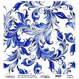 Model K025 Dünya'nın Mavi Tonları Pirinç Kağıt Dekopaj 30x32