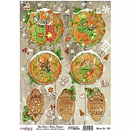 Model 770 Yılbaşı Cadence Pirinç Dekopaj Kağıdı 30x42cm.