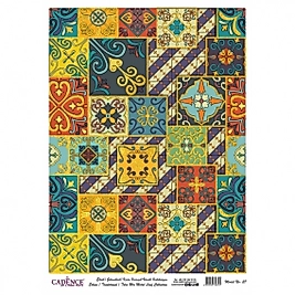 DESENLİ ALTIN VARAK PİRİNÇ DEKOPAJ 30*42 CM MODEL 027