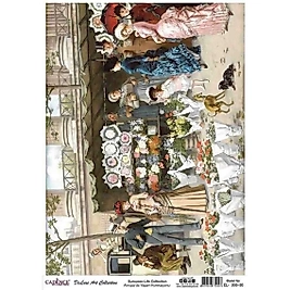 CADENCE DELUXE ART AVRUPA'DA YAŞAM PİRİNÇ DEKOPAJ MODEL EL-003 (60X85)