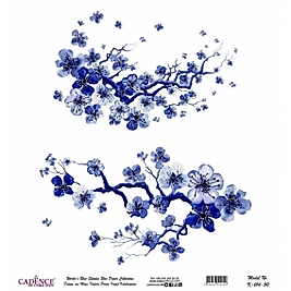 Model K014 Dünya'nın Mavi Tonları Pirinç Kağıt Dekopaj 30x32