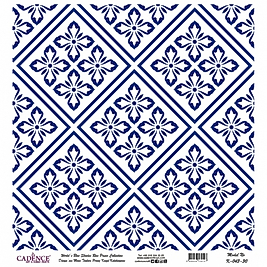 Model K043 Dünya'nın Mavi Tonları Pirinç Kağıt Dekopaj 60x62