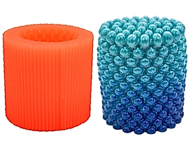 Boncuk Silindir Silikon Mum Kalıbı M-175