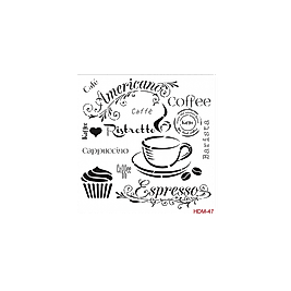 Home Decor Midi Stencil 22*22 cm hdm-47