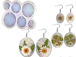 6'lı Yuvarlak Küpe Epoksi Reçine Kalıbı EPK414