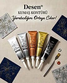Desen Kumaş Kontür Gutta  20 ml 5'li Set
