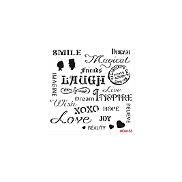 Home Decor Midi Stencil 22*22 cm hdm-55