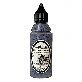 Boyutlu Boncuk Boya Simli Gümüş Siyah 50 ml B-466