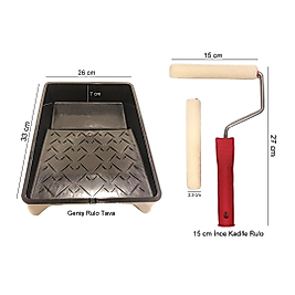 15 CM KADİFE RULO (MOHER) SET + GENİŞ RULO TAVA