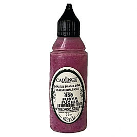 Boyutlu Boncuk Boya Simli Fuşya 50 ml B-458