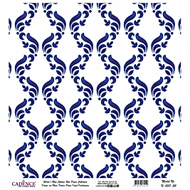 Model K038 Dünya'nın Mavi Tonları Pirinç Kağıt Dekopaj 90x92