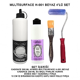 500ML H:01 BEYAZ HYBRİD + 250ML PARLAK VERNİK 4'LÜ SET