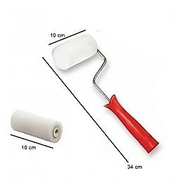 Rulo Sünger Fırça (10 cm)  Yedek Sünger Hediyeli