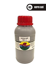 Desen Kumaş Boyası 250 ML - Koyu Gri No:03