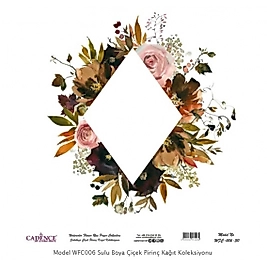 Model WFC006 Sulu Boya Çiçek Pirinç Kağıt Koleksiyonu 90x92