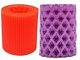 Petek Silindir Silikon Mum Kalıbı M-65