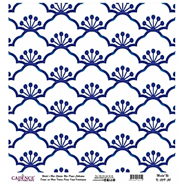 Model K039 Dünya'nın Mavi Tonları Pirinç Kağıt Dekopaj 90x92