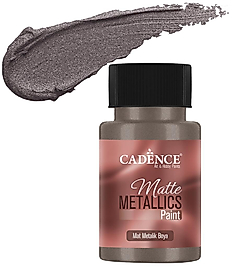 CADENCE MAT METALİK BOYA 50ML ANTİK ANTRASİT -MMB035