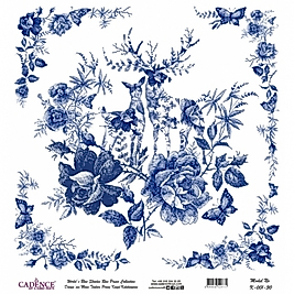 Model K001 Dünya'nın Mavi Tonları Pirinç Kağıt Dekopaj 60x62