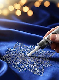 Desen Kumaş Kontür Gutta Gümüş Yaldız 20ml