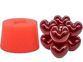 Mini Kalp Bubble Silikon Mum Kalıbı M-138