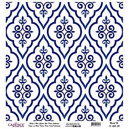 Model K032 Dünya'nın Mavi Tonları Pirinç Kağıt Dekopaj 30x32