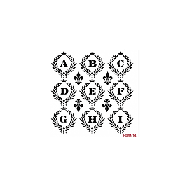 Home Decor Midi Stencil 22*22 cm hdm-14