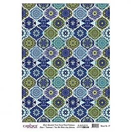 DESENLİ GÜMÜŞ VARAK PİRİNÇ DEKOPAJ 30*42 CM MODEL 017