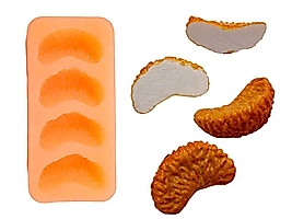 4'lü Mandalina Silikon Mum Kalıbı M-218