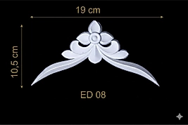 ED-08 Dekoratif Esnek Aplik (2'li)