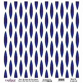 Model K033 Dünya'nın Mavi Tonları Pirinç Kağıt Dekopaj 90x92