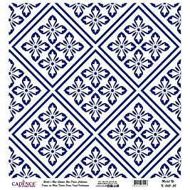 Model K043 Dünya'nın Mavi Tonları Pirinç Kağıt Dekopaj 90x92