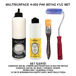 500ML H:02 PAK BEYAZ HYBRİD + 250ML YARIMAT VERNİK 4'LÜ SET