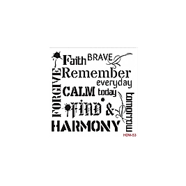 Home Decor Midi Stencil 22*22 cm hdm-53