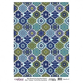 DESENLİ GÜMÜŞ VARAK PİRİNÇ DEKOPAJ 30*42 CM MODEL 017