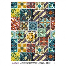 DESENLİ GÜMÜŞ VARAK PİRİNÇ DEKOPAJ 30*42 CM MODEL 027