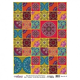 DESENLİ ALTIN VARAK PİRİNÇ DEKOPAJ 30*42 CM MODEL 029