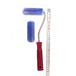 10 CM SÜNGER ÜSTÜ KADİFE KAPLI RULO FIRÇA SET 2'Lİ