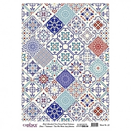 DESENLİ GÜMÜŞ VARAK PİRİNÇ DEKOPAJ 30*42 CM MODEL 053