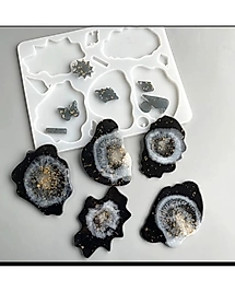 Bardak Altı 5'Li Reçine Epoksi Kalıp Model2 -Kod:310