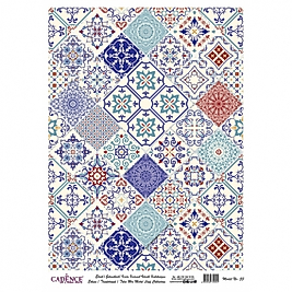 DESENLİ GÜMÜŞ VARAK PİRİNÇ DEKOPAJ 30*42 CM MODEL 053