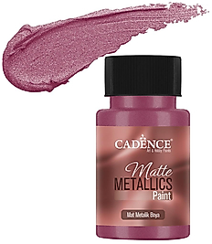 CADENCE MAT METALİK BOYA 50ML VİŞNE ÇÜRÜĞÜ -MMB014